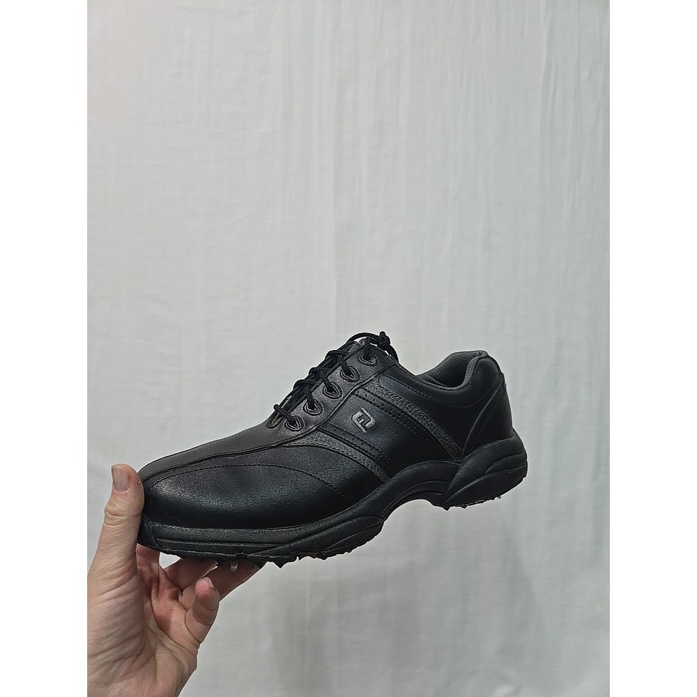 Footjoy Greenjoys 45471 Black Leather Soft Spikes Cleat Golf Shoes Men's 7‎ M